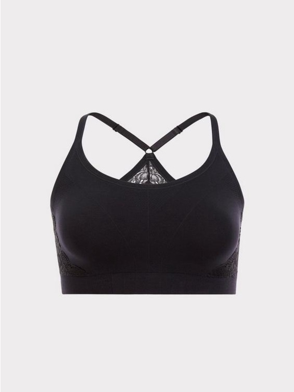 Torrid Black Lace-Back Seamless Bralette